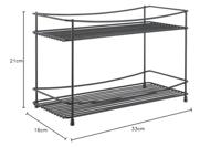 Metaltex Oregano Kruidenrek 2 Etages Mat Zwart/Metaal - thumbnail