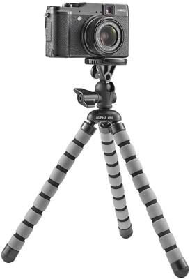 Cullmann Alpha 655 Flexibel ministatief inclusief kogelkop en snelkoppelingssysteem, 25 cm grijs