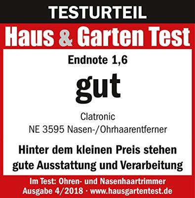 Clatronic NE3595 Oor- en neushaartrimmer Zwart, Antraciet