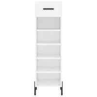 Schoenenkast 30x35x105 cm bewerkt hout wit - thumbnail