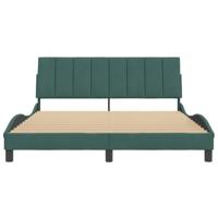 Bedframe zonder matras 160x200 cm fluweel donkergroen - thumbnail