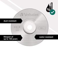 Verbatim muziek-CD-R met 80 minuten - 16x brandsnelheid, 10 Pack Jewel Case - thumbnail
