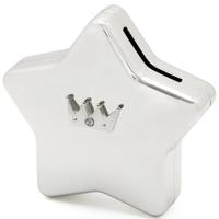 Zilverstad 8104261 Spaarpot Ster-Kroon verzilverd gelakt 25 x 94 x 88 mm - thumbnail