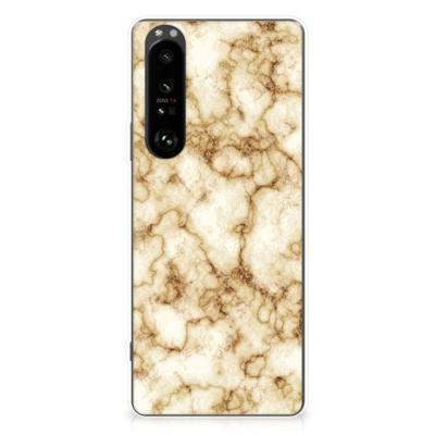 Sony Xperia 1 III | TPU | Siliconen hoesje | Marmer Goud