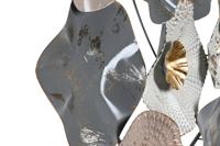 Wanddecoratie DKD Home Decor Grijs Metaal Wit (80 x 7 x 80 cm) - thumbnail