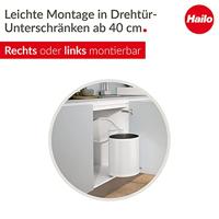 Hailo 3555-001 Compact-Box M Prullenbak 15L Wit - thumbnail
