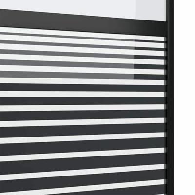 Schuifdeur Zwart 90 x 205 cm Gehard glas en Aluminium
