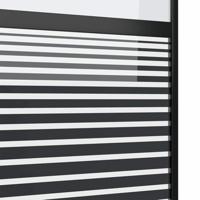 Schuifdeur Zwart 90 x 205 cm Gehard glas en Aluminium - thumbnail