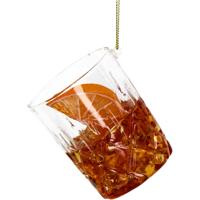 Ornament kerstbal Cocktail Old Fashioned Glas Bruin 7.5 cm HD Collection - Hd collection - thumbnail