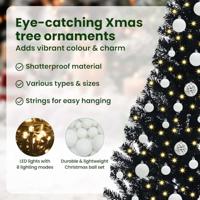 VidaXL Kunstmatig voorverlicht kerstboom met 150 led zwart 150 cm pvc - thumbnail