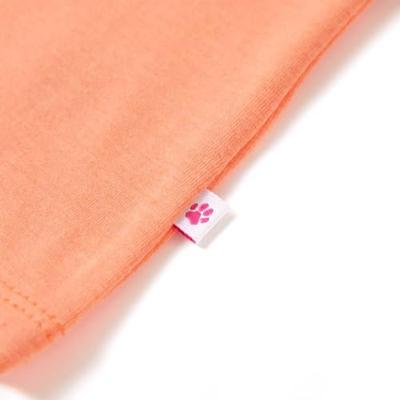 Kindershirt met kapmouwen 116 neonoranje Kindershirt met kapmouwen 116 neonoranje