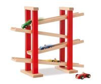 Eichhorn autobaan van hout met 3 raceauto&apos;s - thumbnail