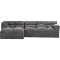 Hoekbank Tibas links - stof Raven - grijs - Leen Bakker - thumbnail