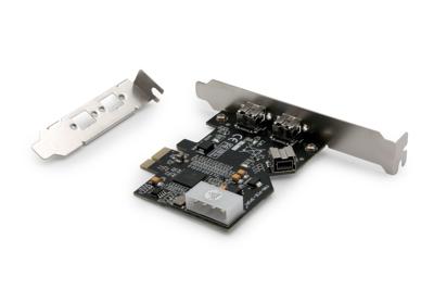 Digitus DIGITUS - Firewire 800 (1394b) PCIe Card 3 poorten FireWire 800-controllerkaart FireWire 800 PCIe