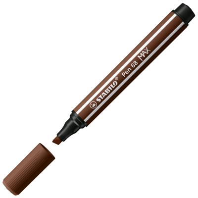 STABILO pen 68 max - viltstift met dikke beitelpunt - bruin