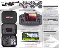 RC-drone in draagtas - TURBO CHALLENGE - 400329 - Dubbele camera - Afstandsbediening met scherm - Geschikt voor 14 jaar en ouder - thumbnail