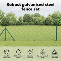 VidaXL Afrasteringspaal groen 10 x 0,4 m (40 x 40 mm gaas) - thumbnail