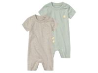 lupilu 2 baby pyjama's (Mint/beige, 74) - thumbnail