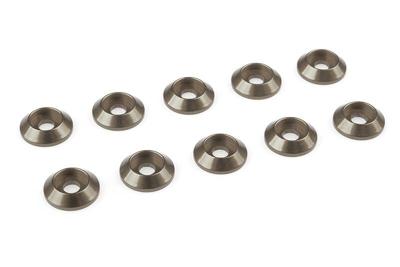 Aluminium Washer voor M3 Button Head Screws (BD: 10mm) - Gun Metal - 10st