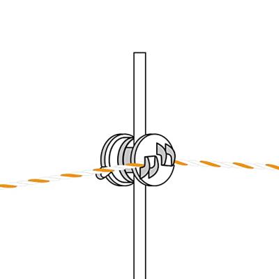 Gallagher Schroefisolator Wit voor paal ø 6-14mm (10) - 010943 010943