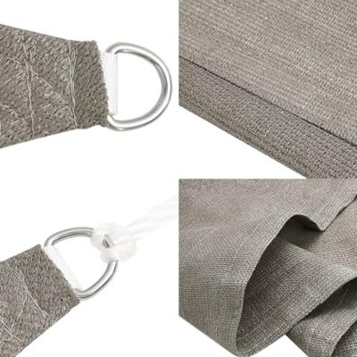 VidaXL Zonnezeil 160 g/m² rechthoekig 3,5x4,5 m hdpe lichtgrijs