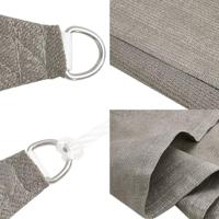 Zonnezeil 160 g/m driehoekig 3x3x4,2 m HDPE lichtgrijs - thumbnail