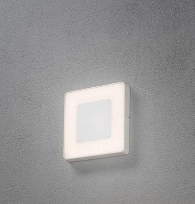 Wandlamp Konstsmide Carrara 7986-250 230V square 27cm remote control, vandalismebestendig glas,1x 25W