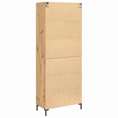 Hoge kast 2 pcs artisanaal eikenkleurig 69,5 x 34 x 180 cm