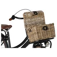 Rotan Fietsmand Junior Met Klep Naturel - thumbnail