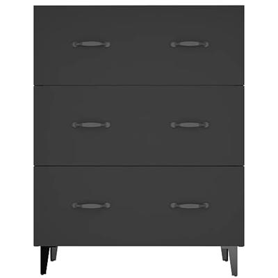 Dressoir 69,5x34x90 cm bewerkt hout zwart Dressoir 69,5x34x90 cm bewerkt hout zwart