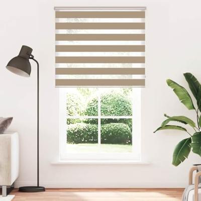 VidaXL Zebra blind 120x230 cm stofbreedte 115,9 cm polyester zandbruin VidaXL Zebra blind 120x230 cm stofbreedte 115,9 cm polyester zandbruin