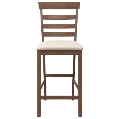 Barkrukken met kussens 2 st massief hout rubber bruin Barkrukken met kussens 2 st massief hout rubber bruin