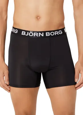 Heren boxershort - Performance - 1-Pack - Black - Zwart microfiber ondergoed