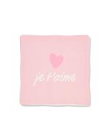 HEMA Tegel 10x10cm keramiek hartje &apos;je t&apos;aime&apos; roze - thumbnail