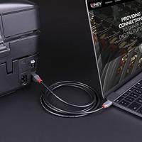 Lindy 36666 USB-kabel 1 m USB 3.2 Gen 1 (3.1 Gen 1) USB C USB B Zwart - thumbnail