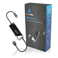 AutoSky AMS-1 Smartphone Mirroring Adapter voor Draadloze CarPlay en Android Auto - thumbnail