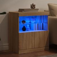 Dressoir met LED-verlichting 60x37x67 cm sonoma eikenkleurig - thumbnail