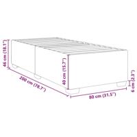 Bedframe kunstleer cappuccinokleurig 80x200 cm - thumbnail
