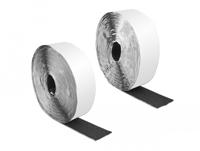 Delock 19094 Klittenband Om vast te plakken (l x b) 10 m x 50 mm Zwart 1 stuk(s) - thumbnail