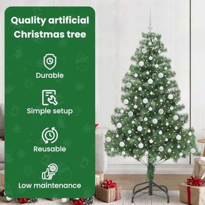 VidaXL Kerstboom met 300 led met standaard groen 210 cm pvc