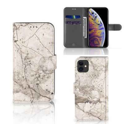 Apple iPhone 11 | Bookcase | Marmer Beige Apple iPhone 11 | Bookcase | Marmer Beige