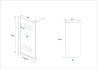 Eco inloopdouche 600 x 2000 x 8 mm nano helder glas/chroom - thumbnail