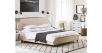 Beliani-AMBASSADOR -Tweepersoonsbed-Beige-140 x 200 cm-Polyester - thumbnail