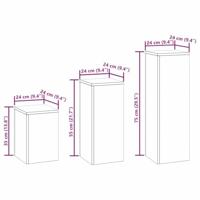 Plantenstandaard 3 pcs Zwart Staal - thumbnail