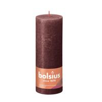 Bolsius stompkaars rustiek shine 6.8x19cm velvet red - thumbnail