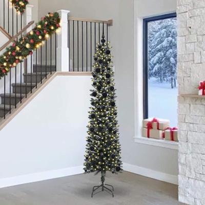 Kunstkerstboom met 300 LED Groen 240 cm PVC en Plastic en Staal