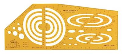 Aristo AR-5085 Tekensjabloon Axonograph II 270x110x1 mm Oranje/Transparant