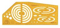 Aristo AR-5085 Tekensjabloon Axonograph II 270x110x1 mm Oranje/Transparant - thumbnail