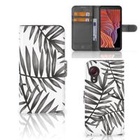 Samsung Galaxy Xcover 5 Hoesje Leaves Grey - thumbnail