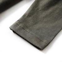 Kindershirt met lange mouwen terreinwagenprint 104 kakikleurig - thumbnail